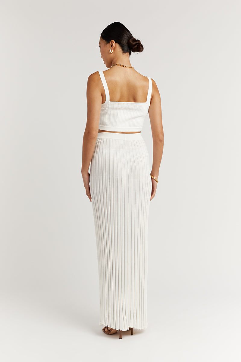 VALERY WHITE KNIT CROP TOP