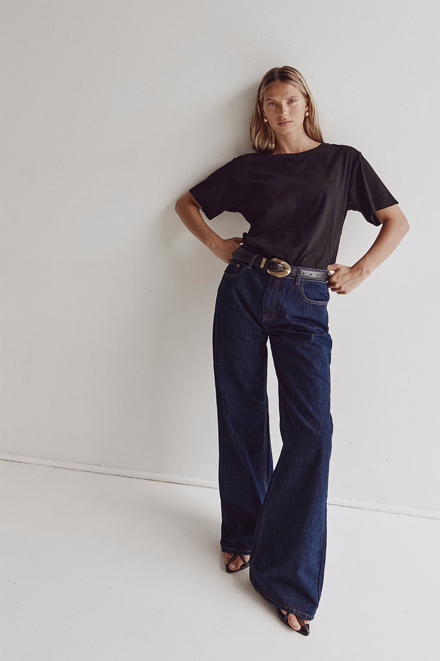 REAGAN INDIGO SLOUCHY DENIM JEAN