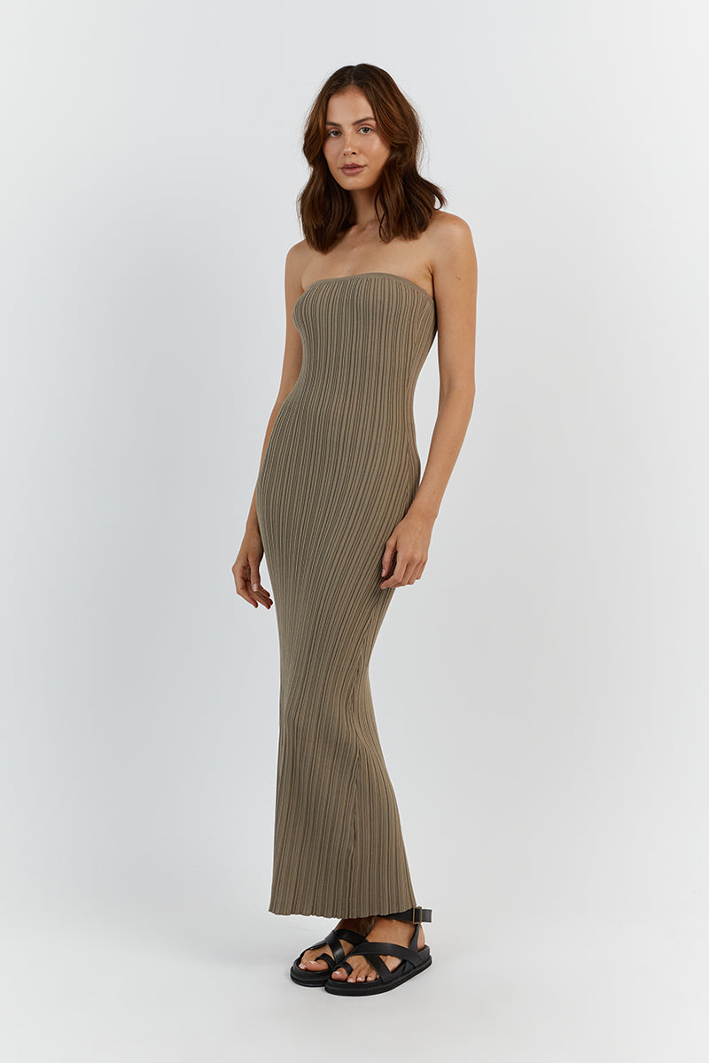 SIENNA MOSS BANDEU MIDI DRESS