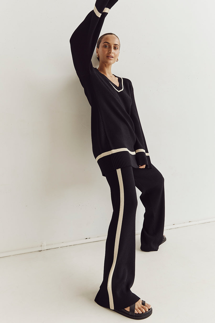 ELSIE BLACK KNIT PANT