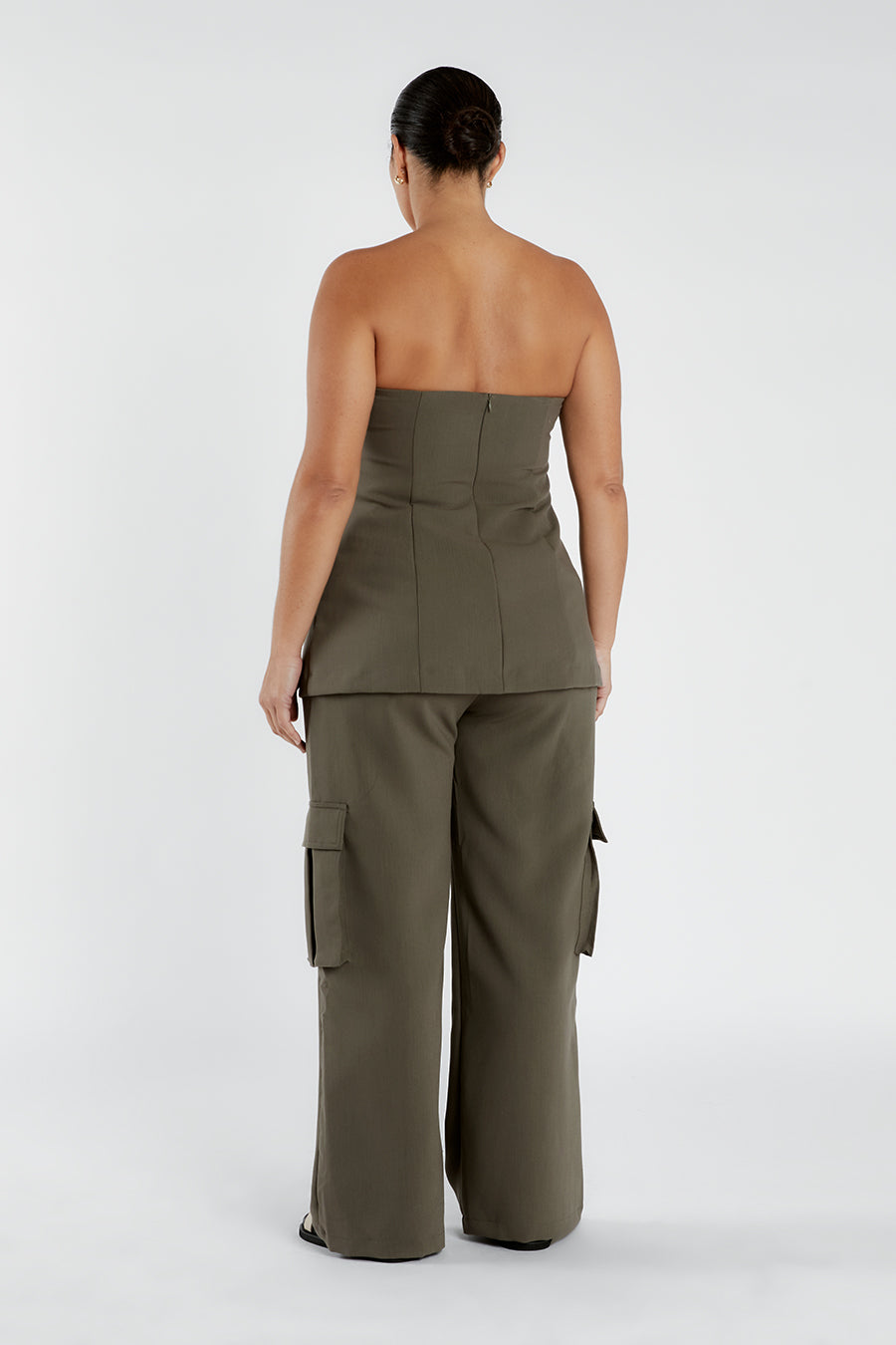 WILLA PETROL STRAPLESS TOP