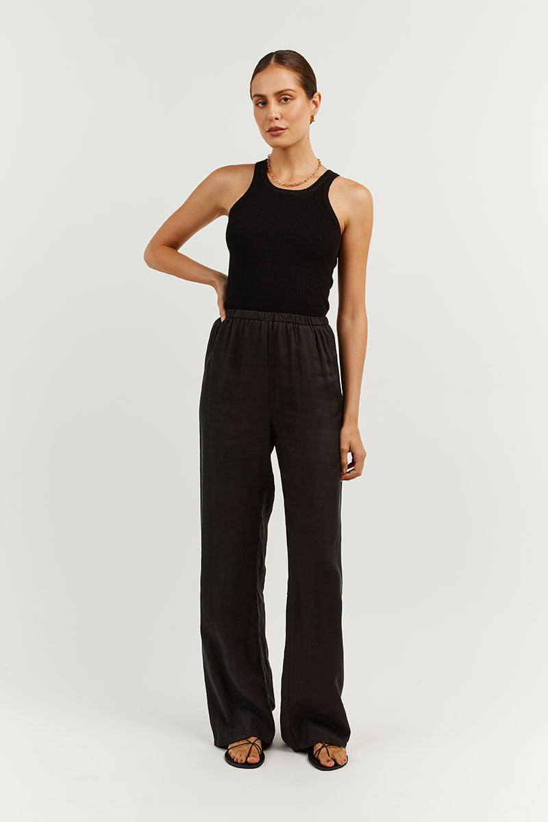 MARCO BLACK RELAXED PANT