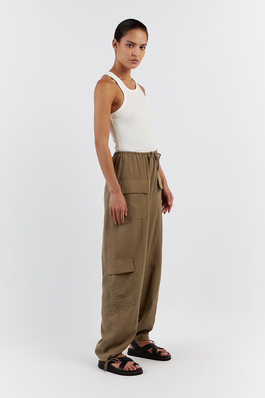 HEIDI FERN TENCEL BLEND CARGO PANT