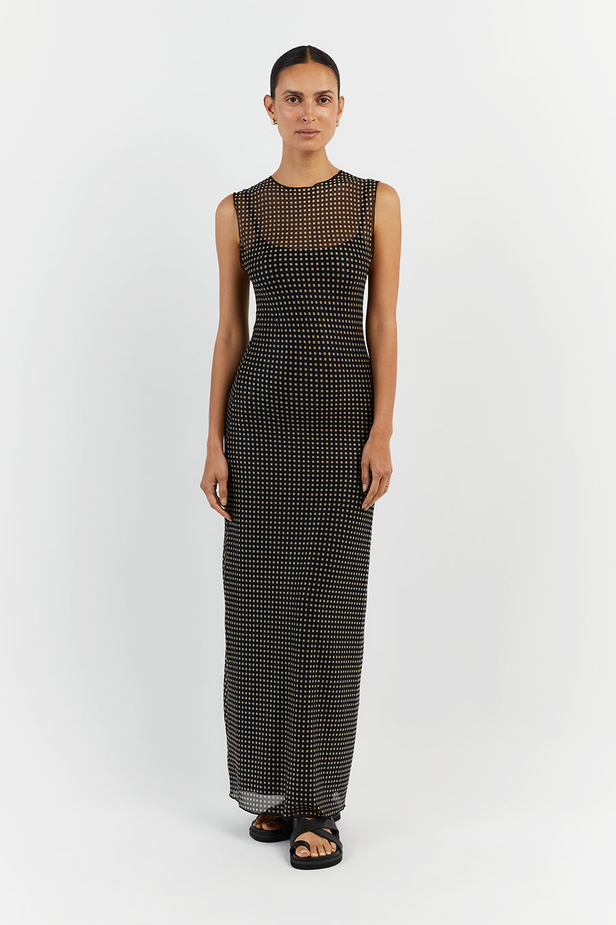 HUDSON BLACK SLEEVELESS MAXI DRESS