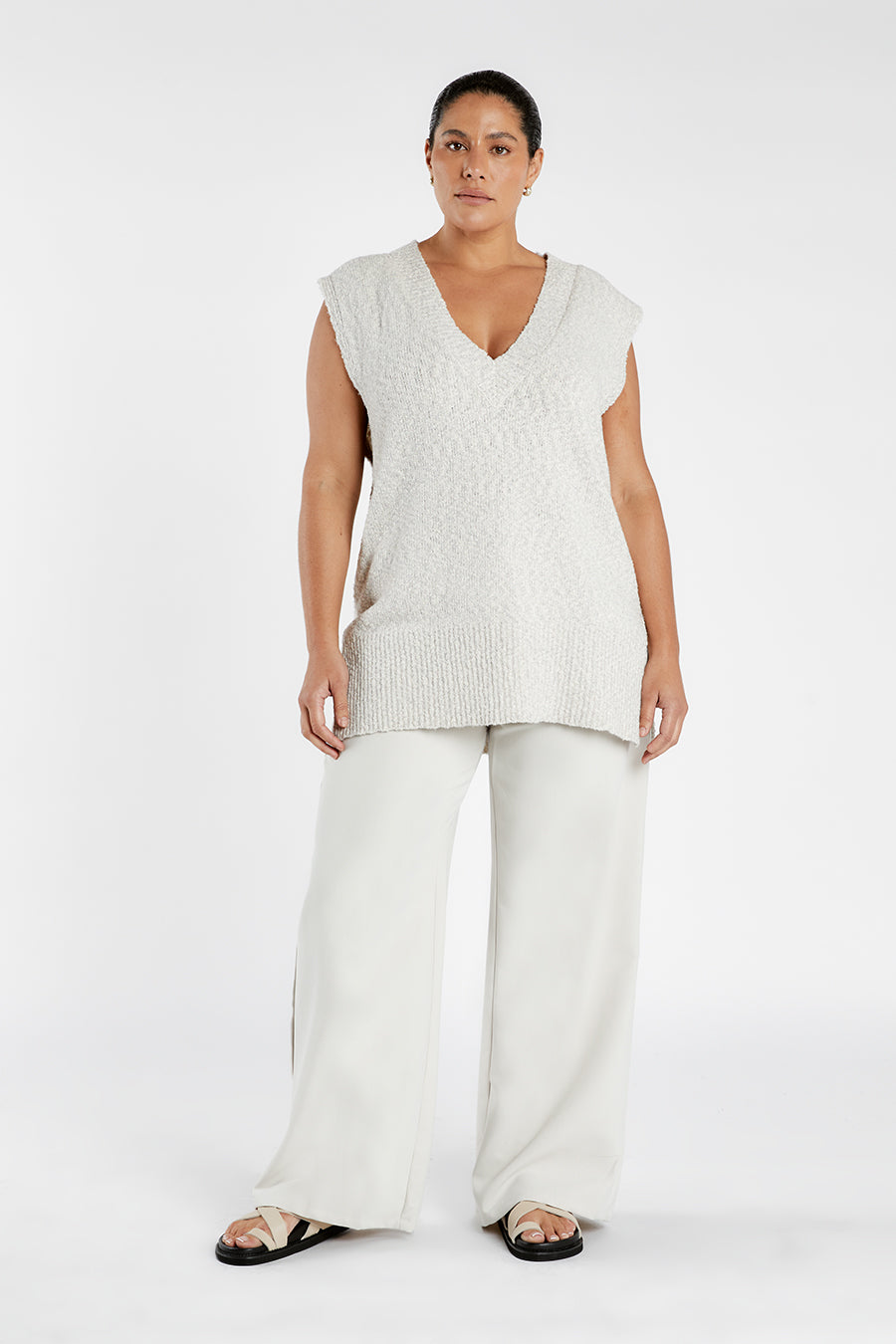 DAKOTA STONE LONG LINE KNIT VEST