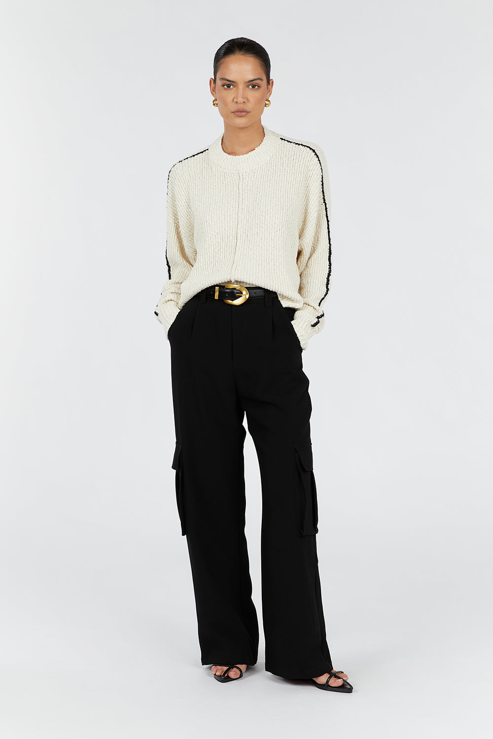 DAKOTA CREAM BOUCLE CROP JUMPER
