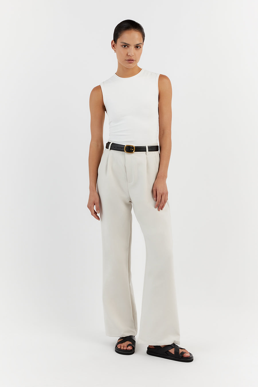 ROMY OFF WHITE SLEEVELESS TOP