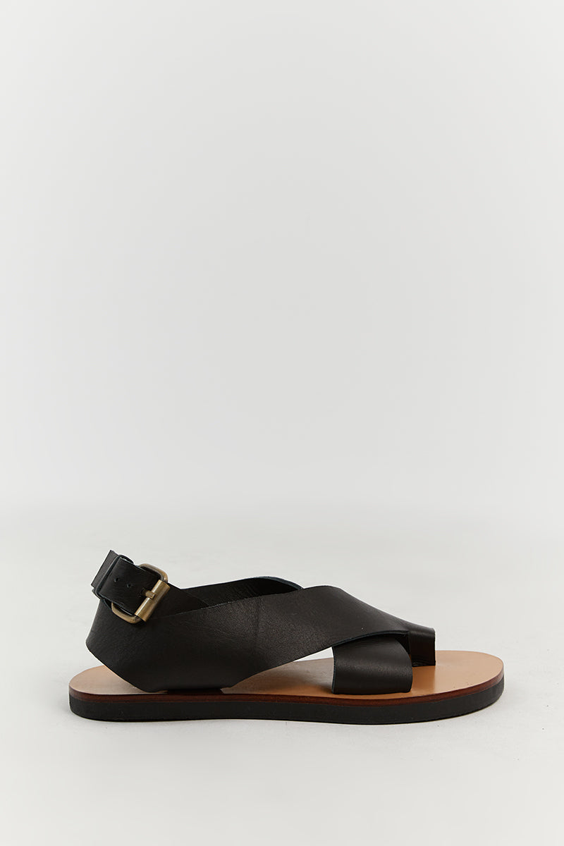THE BALI TAILOR MORGAN BLACK SANDAL