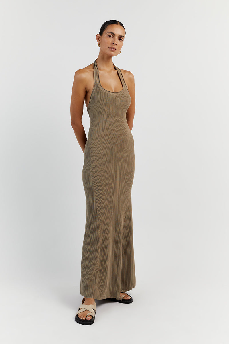 EDDISON MOSS KNIT MIDI DRESS