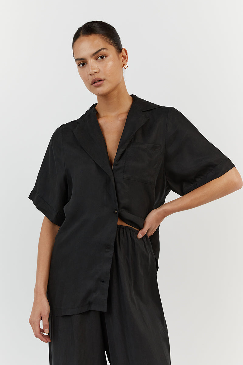KINGSTON BLACK SHORT SLEEVE SHIRT
