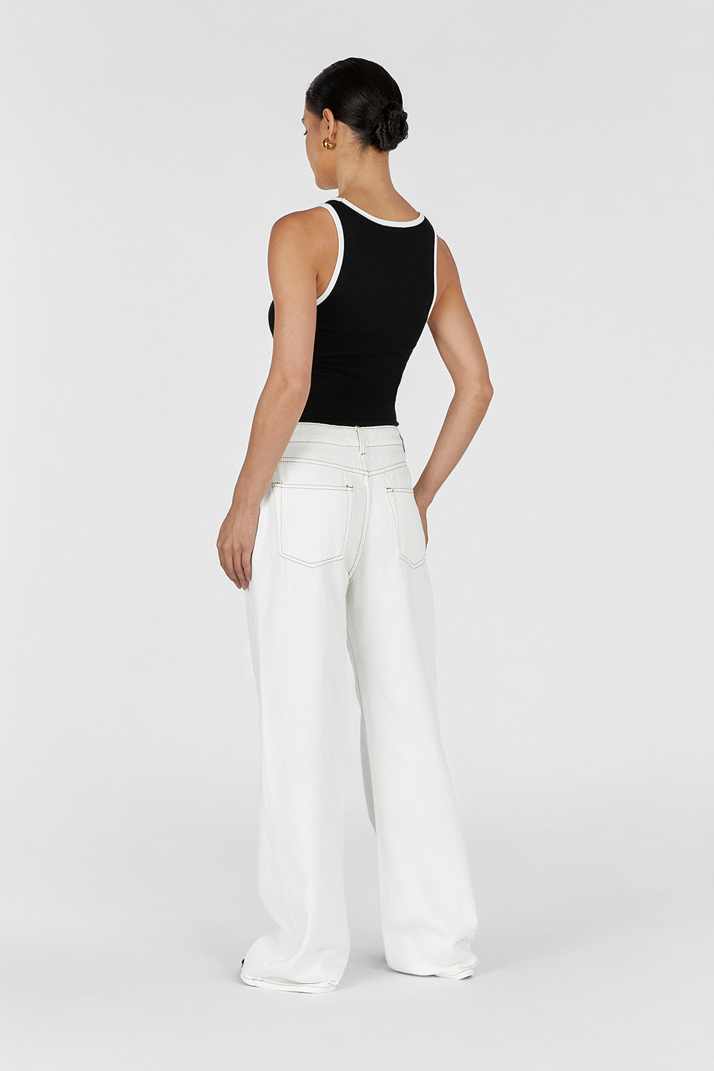 REAGAN OFF WHITE SLOUCHY DENIM JEAN