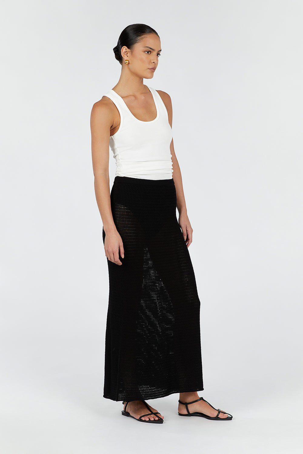 ZADIE BLACK CROCHET SKIRT
