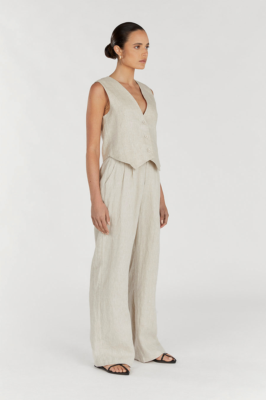 BANKS NATURAL LINEN VEST