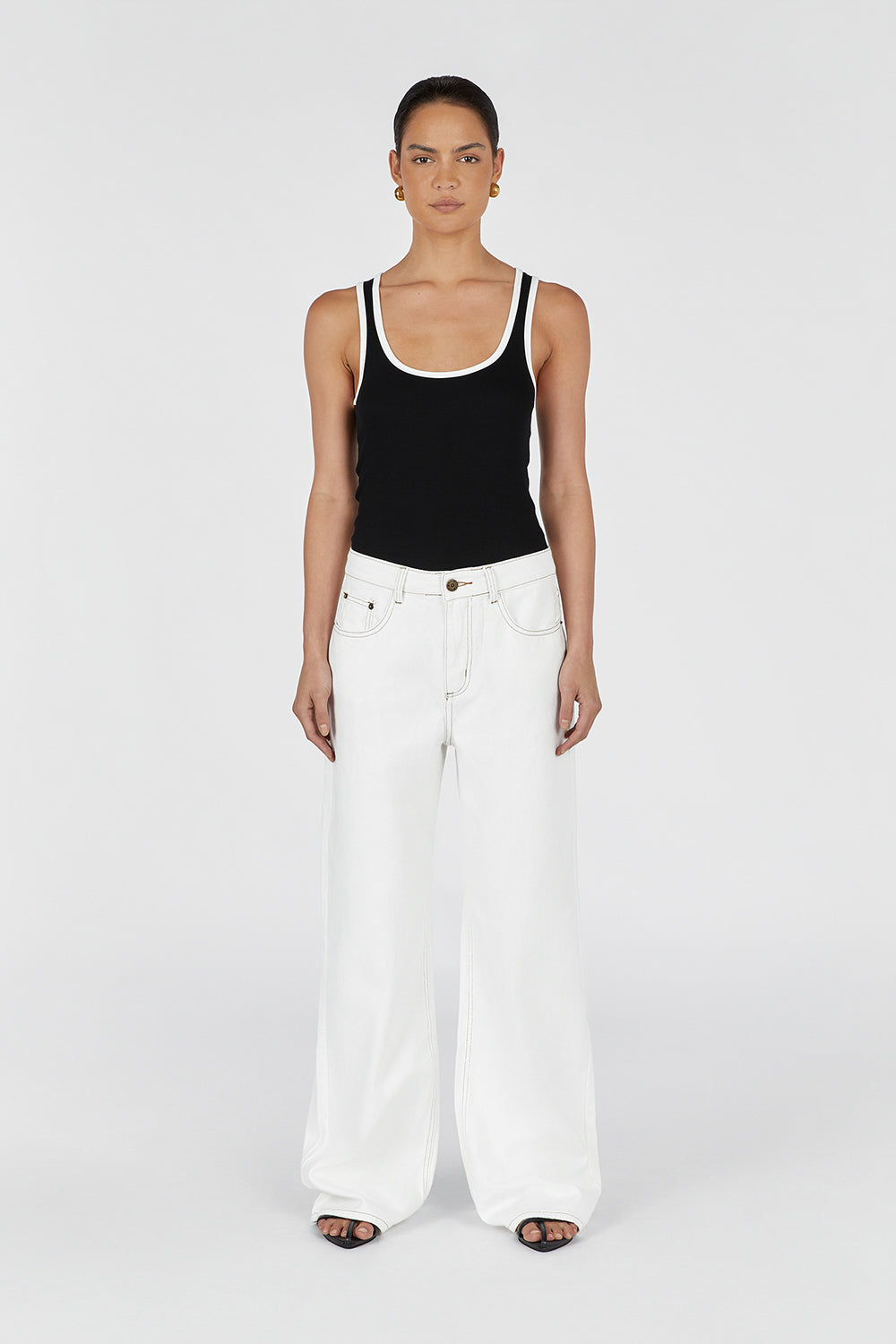 REAGAN OFF WHITE SLOUCHY DENIM JEAN
