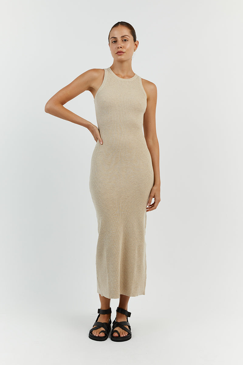 JENNA OAT MARLE KNIT DRESS