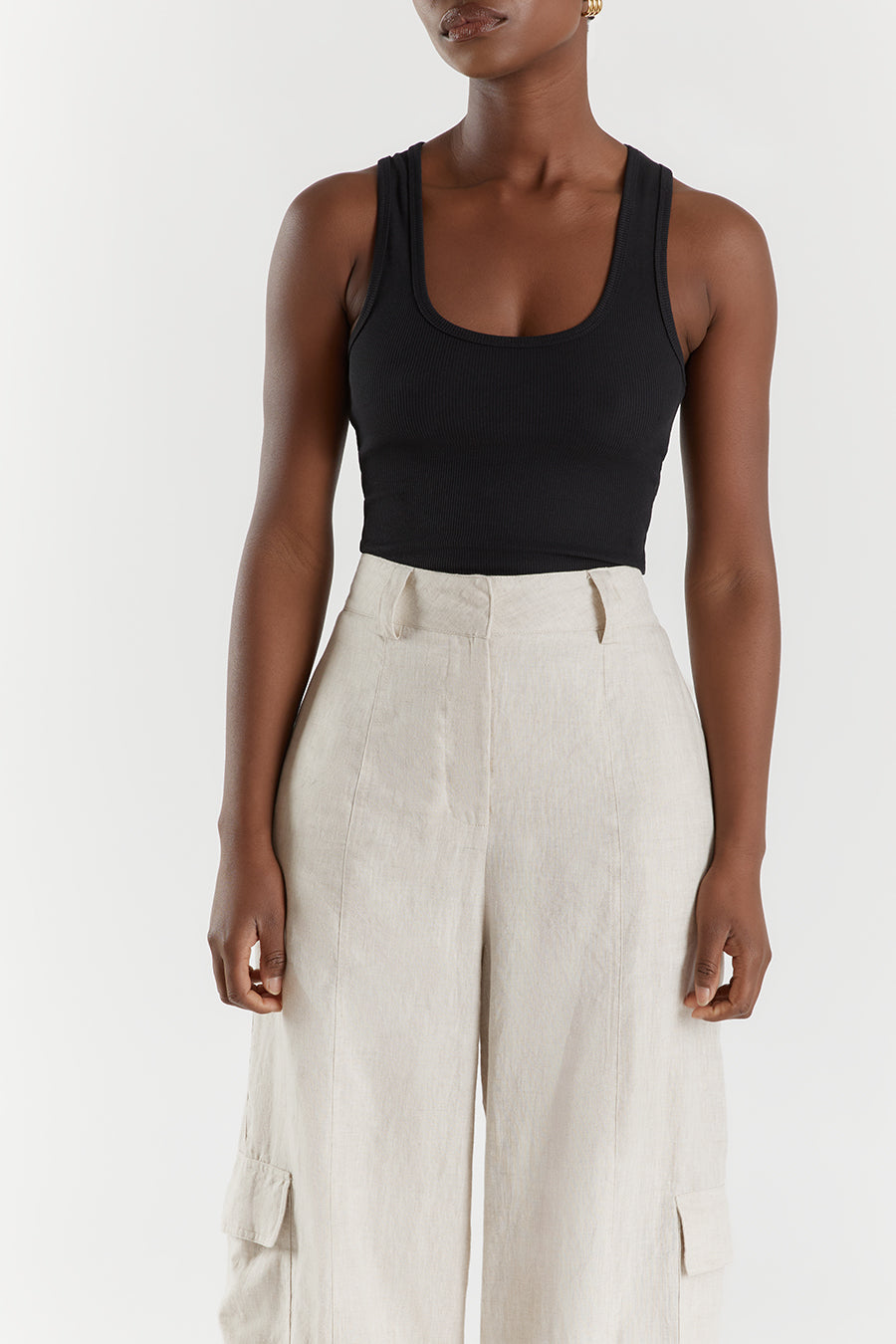 ISLA NATURAL LINEN WIDE LEG PANT