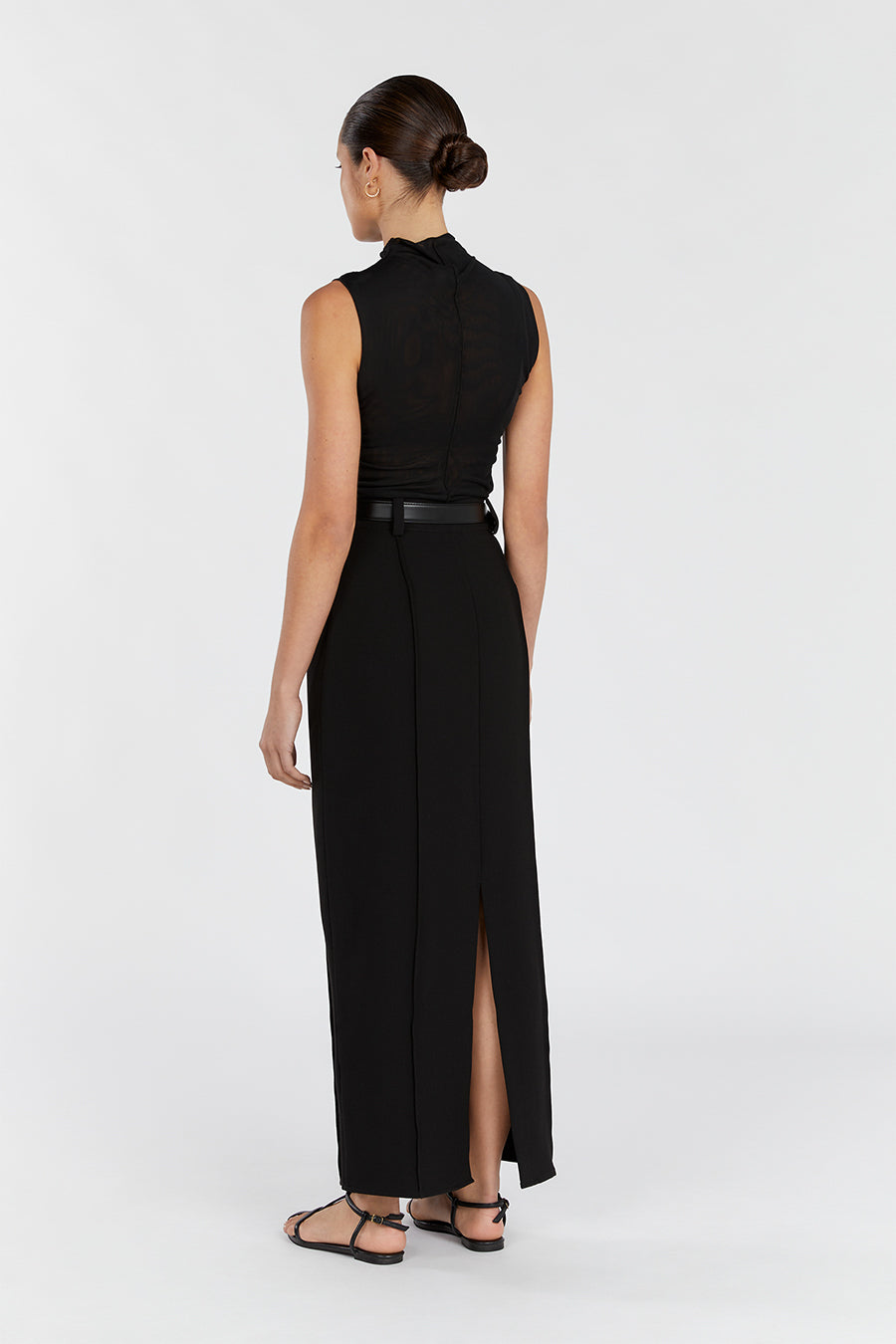 ROWAN BLACK MIDI SKIRT