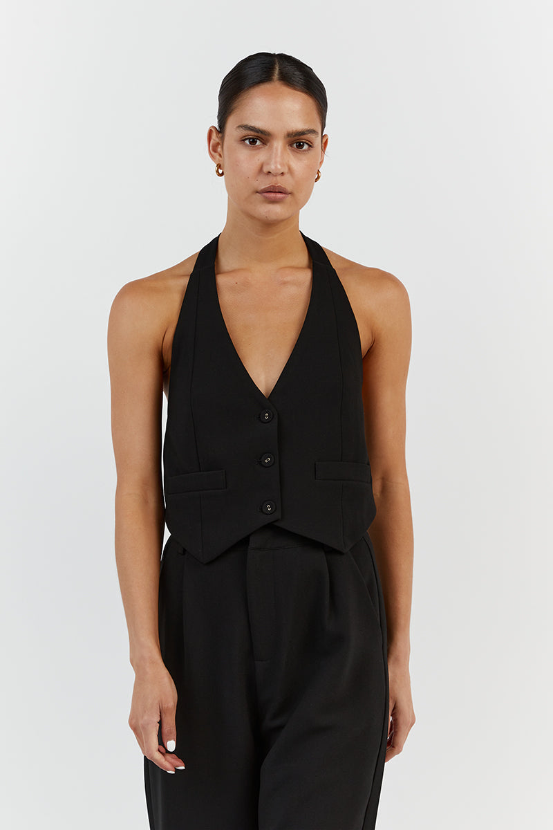 EVA BLACK HALTER VEST