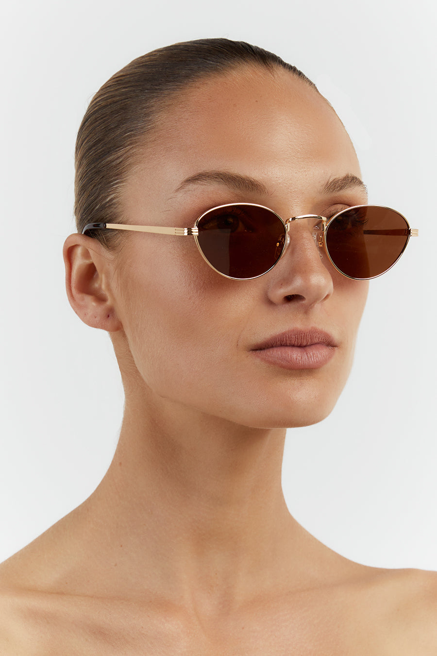 LUV LOU THE DELILAH GOLD SUNGLASSES
