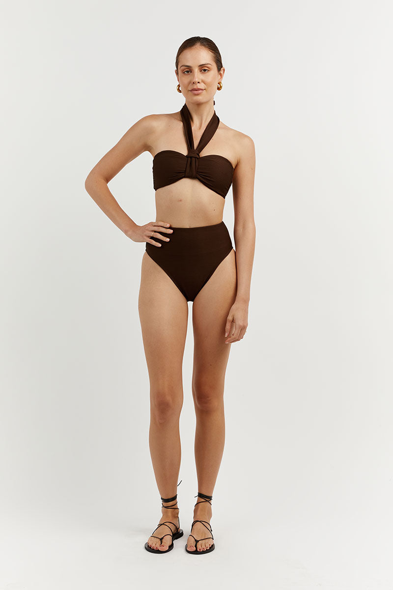 AMAYA CHOC MULTI WAY BIKINI TOP
