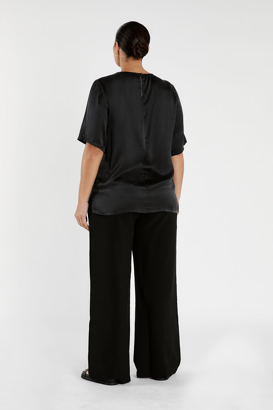 LAYLA  BLACK SILK TEE