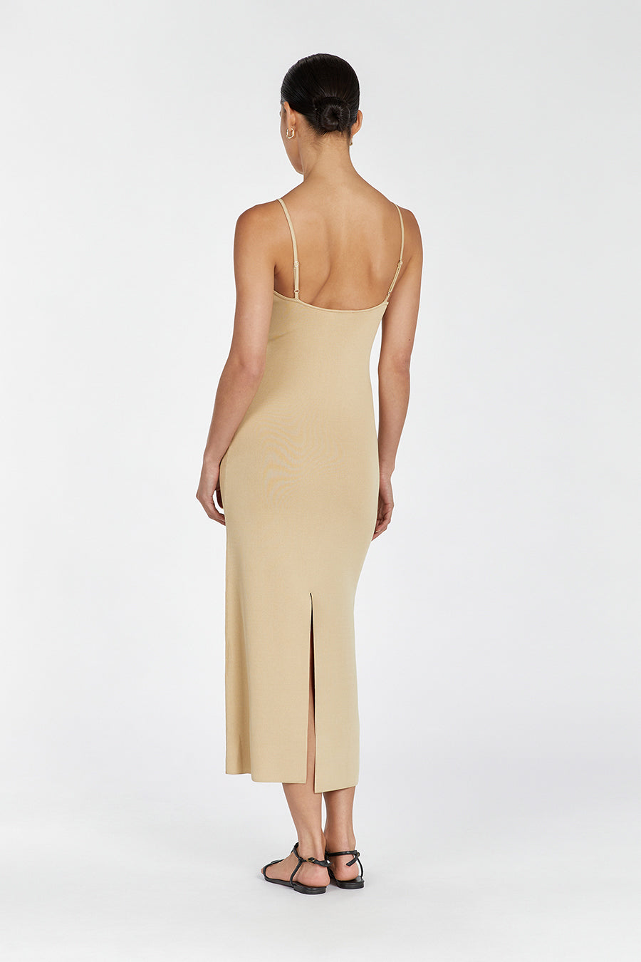 TAYLOR SAND KNIT MIDI DRESS