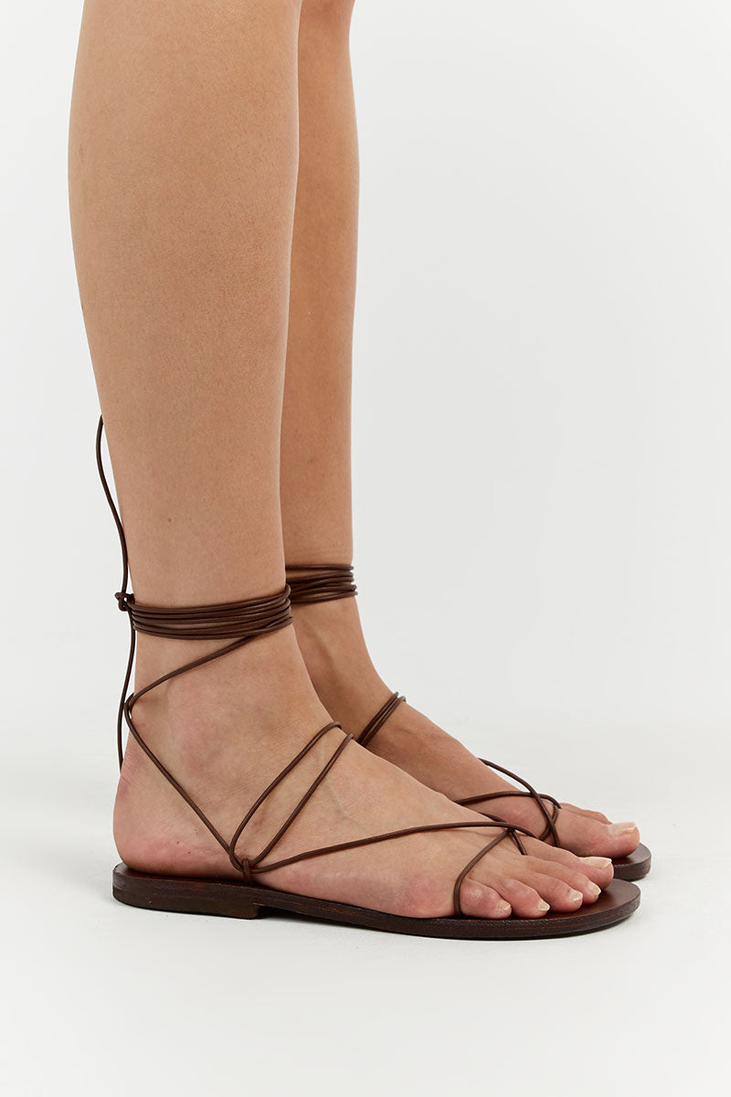 MARIA FARRO AELIA DARK BROWN SANDAL