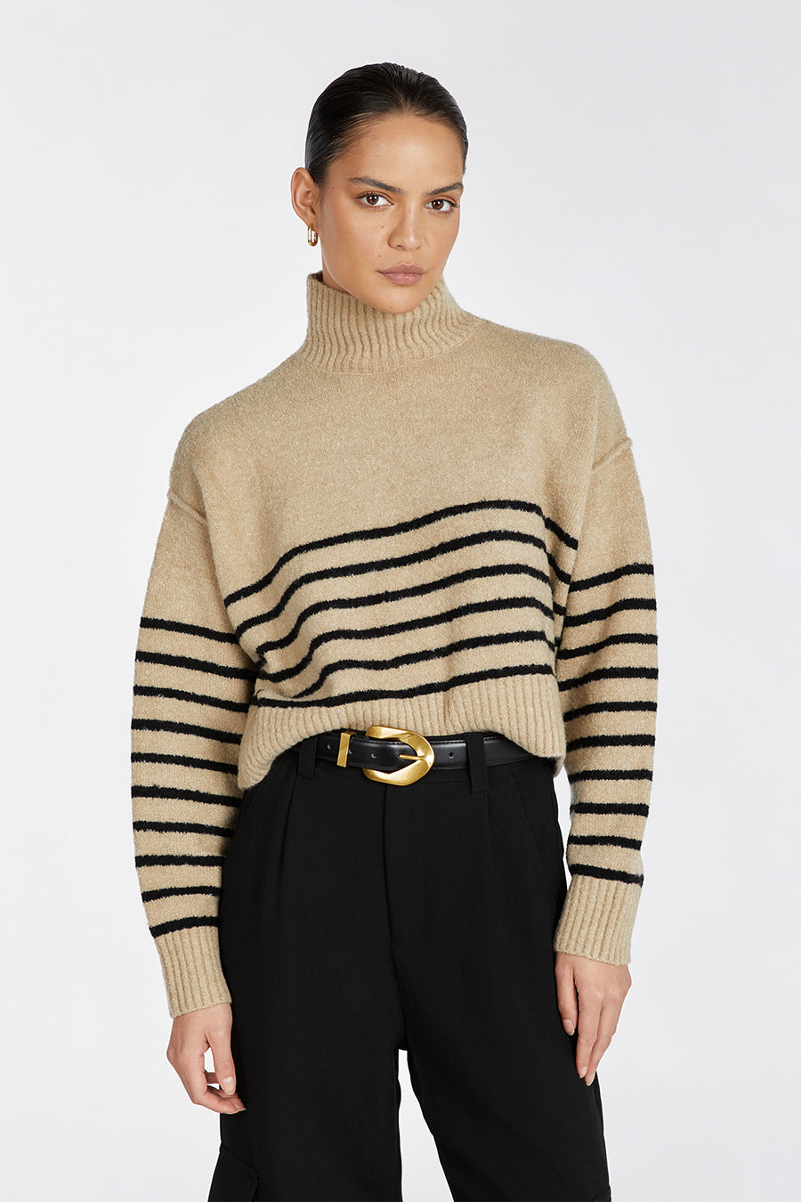 CLEO OAT/BLACK STRIPE JUMPER