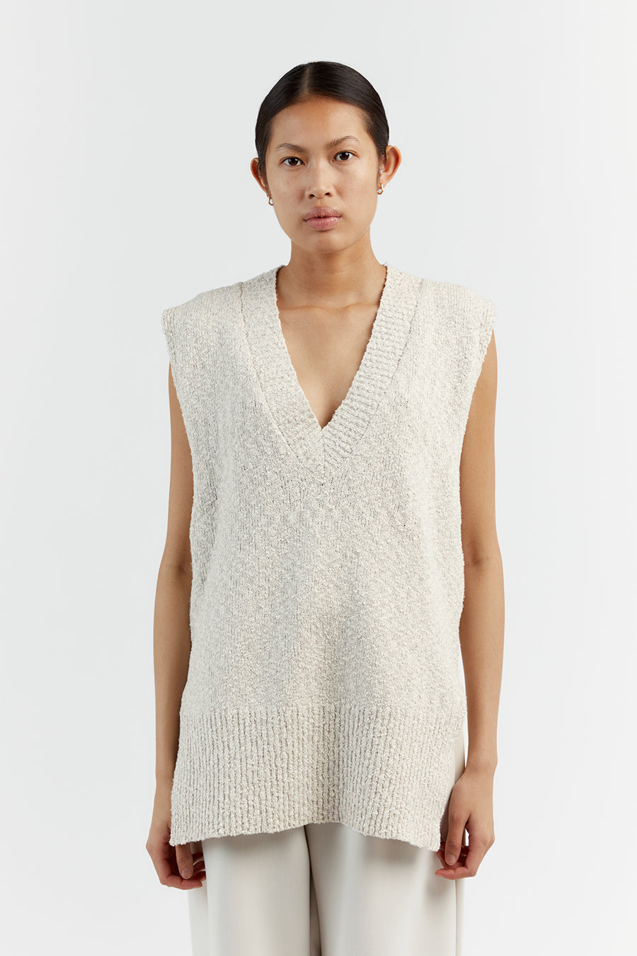 DAKOTA STONE LONG LINE KNIT VEST