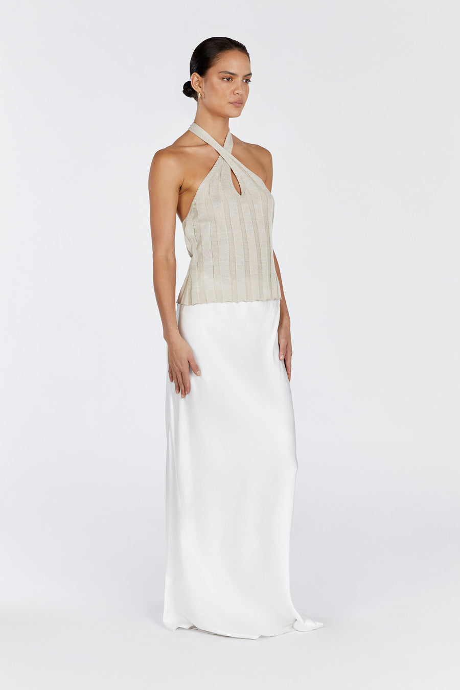 EVERLY NATURAL TWIST KNIT TOP