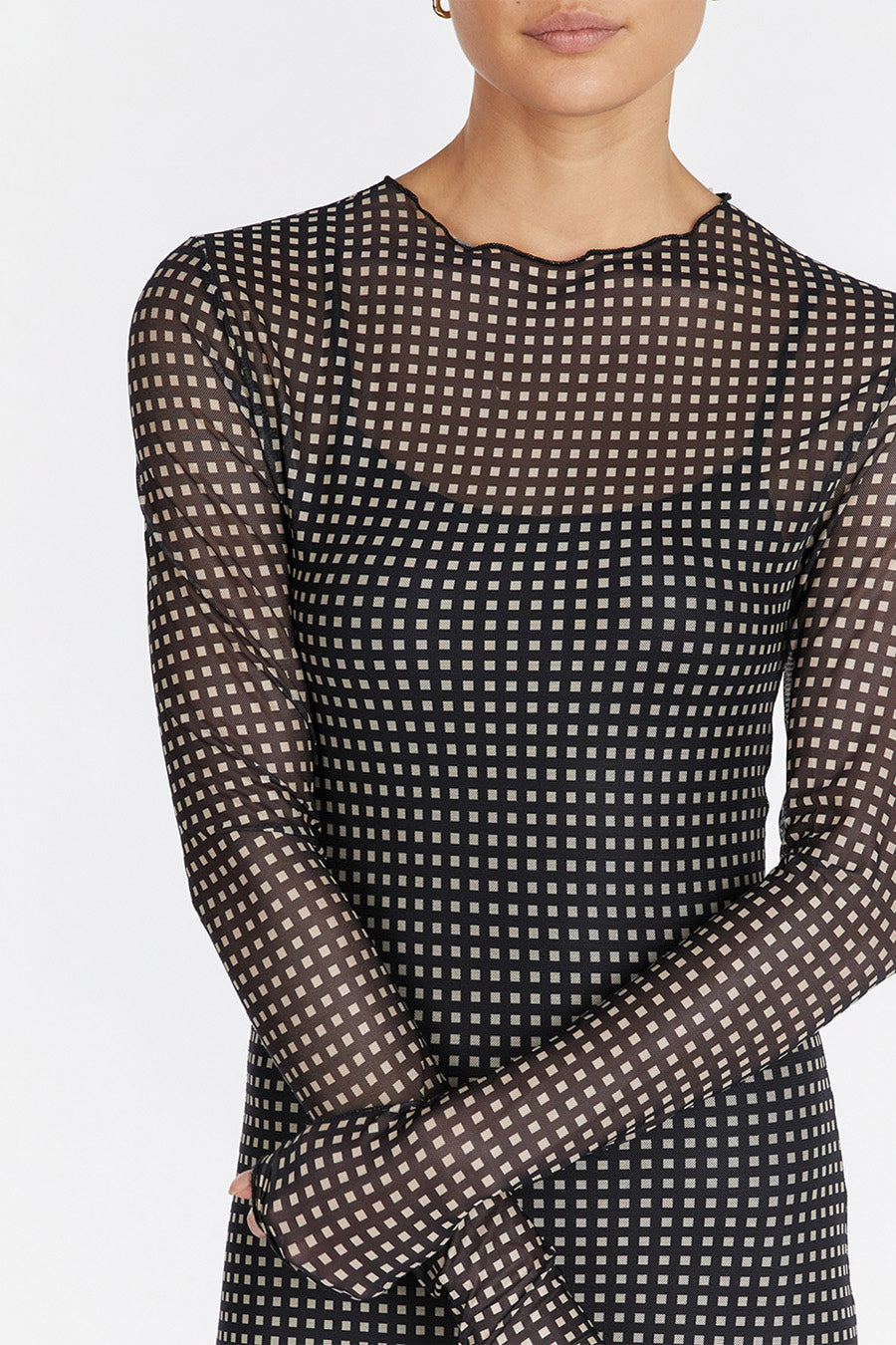 HUDSON BLACK SLEEVED MIDI DRESS