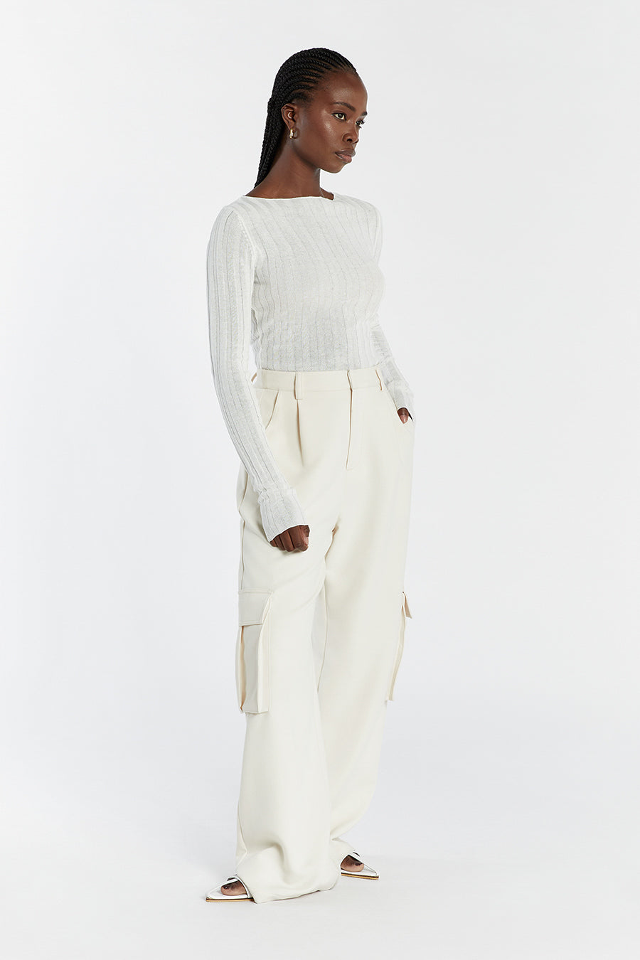GOLDIE OFF WHITE LONG SLEEVE TOP