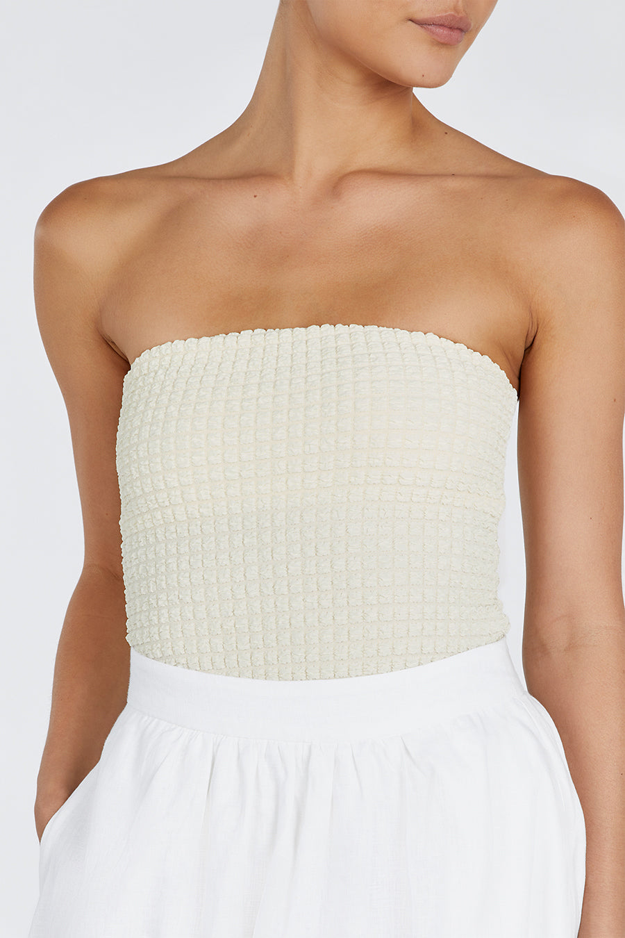 ALEX CREAM BANDEAU TOP