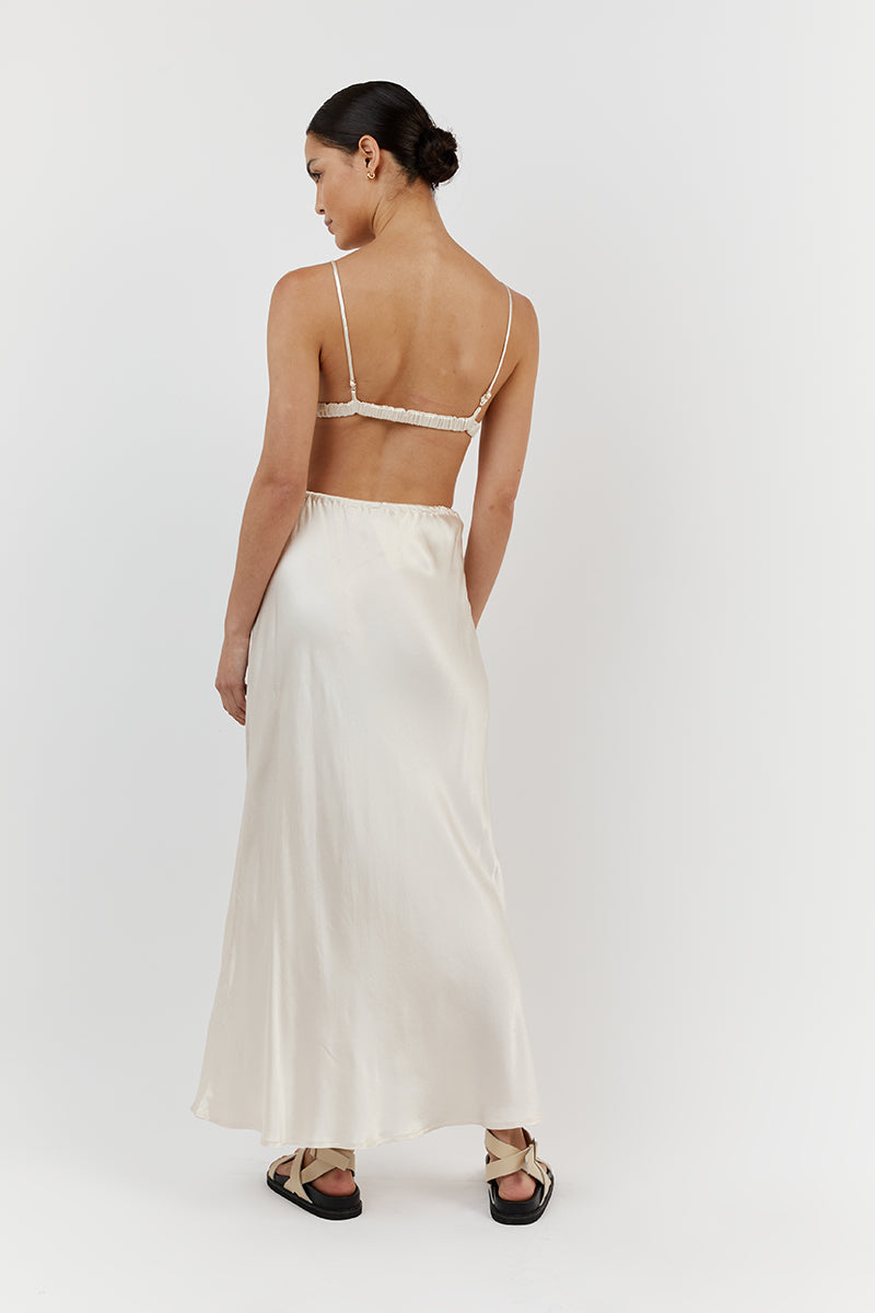 BOBBY PEARL SATIN BRALETTE