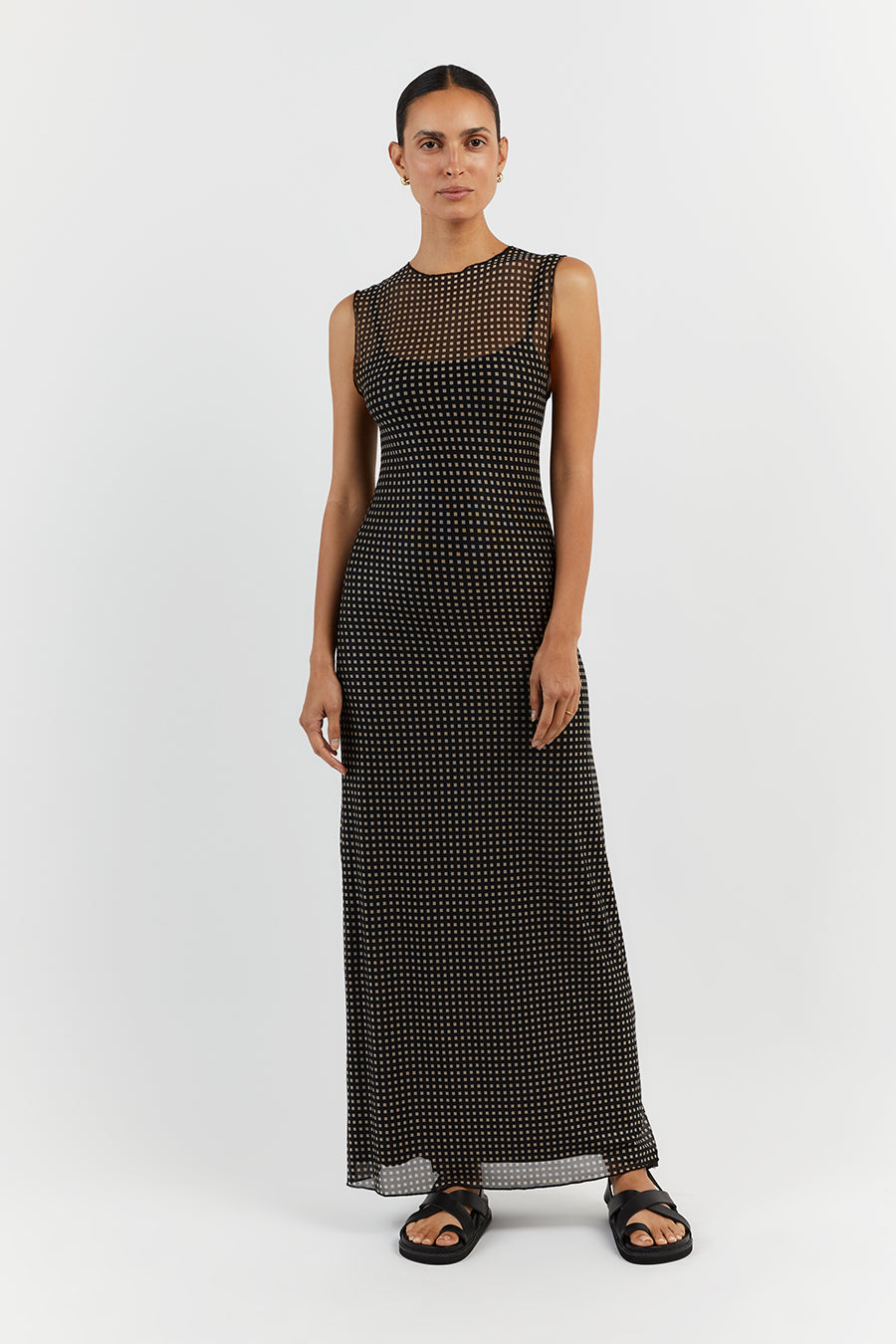 HUDSON BLACK SLEEVELESS MAXI DRESS