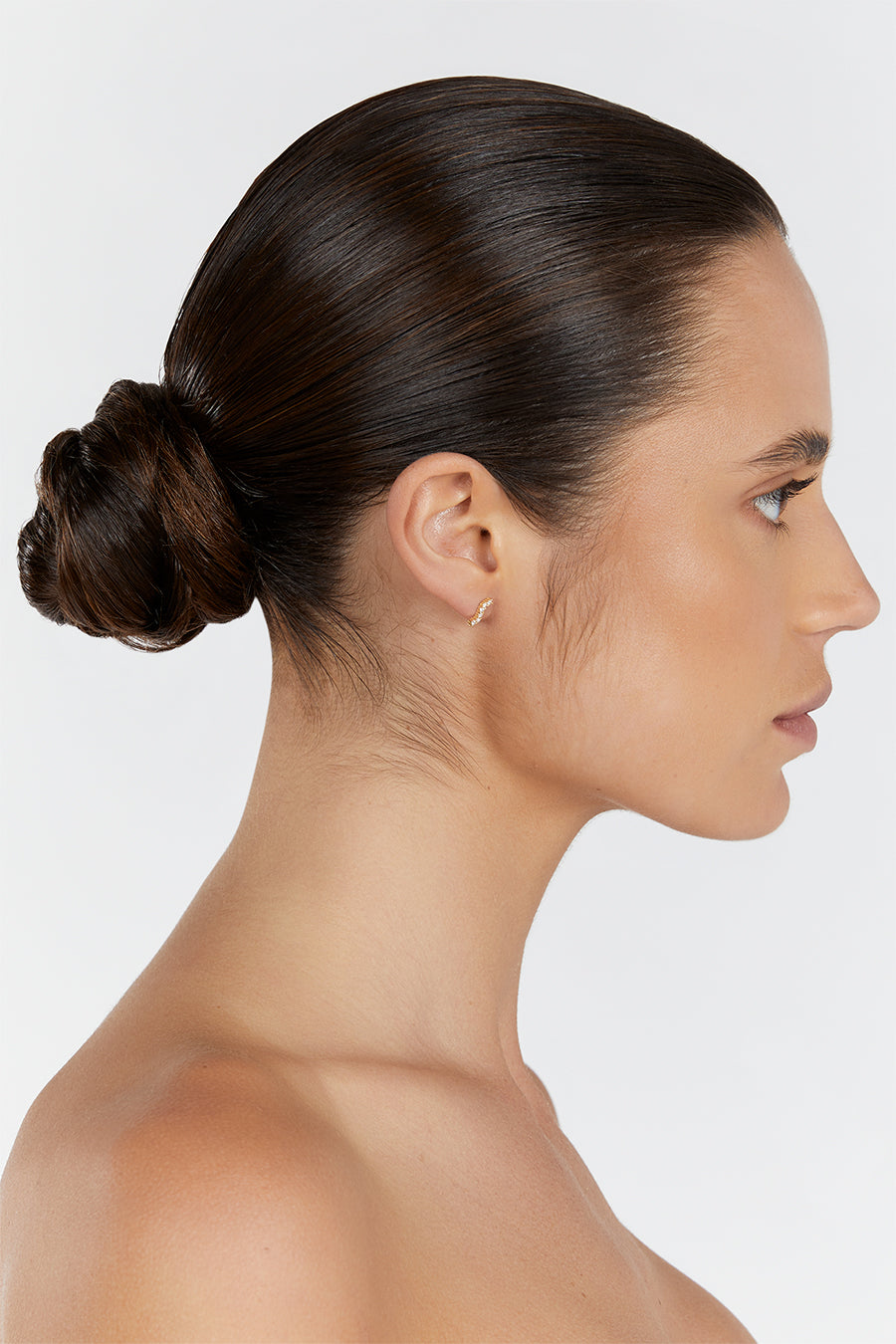 PORTER ANGEL WAVE GOLD STUD EARRINGS