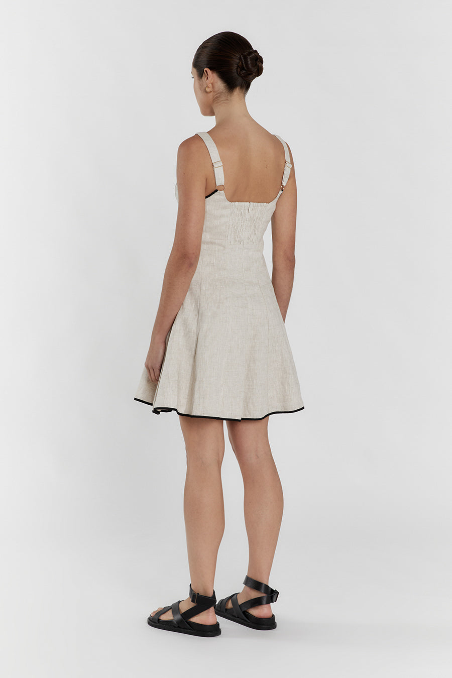 BECK NATURAL LINEN MINI DRESS