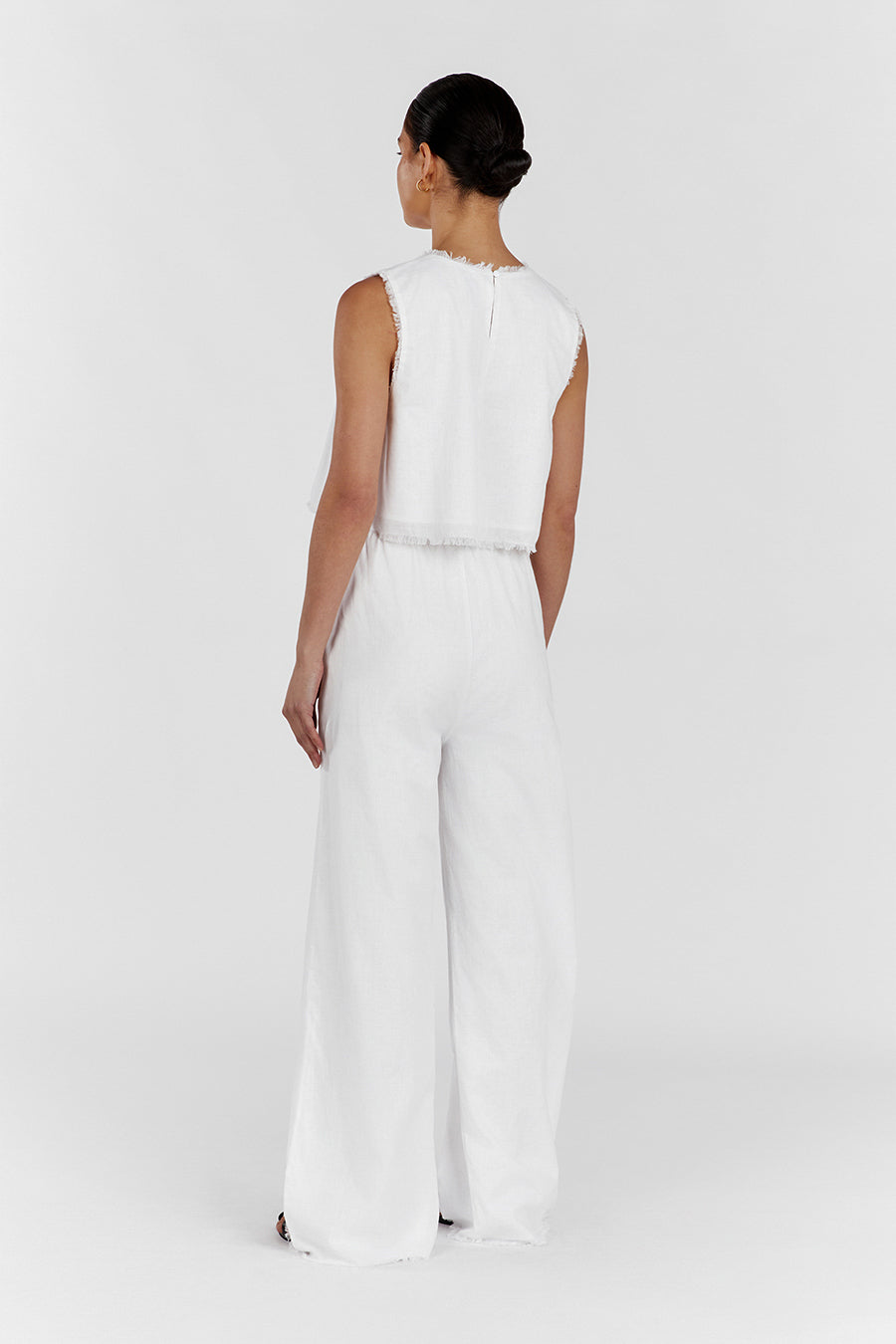NOVA WHITE LIGHT WEIGHT LINEN PANT