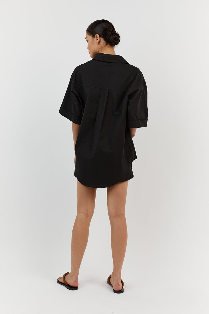 MAXIE BLACK COTTON SHIRT