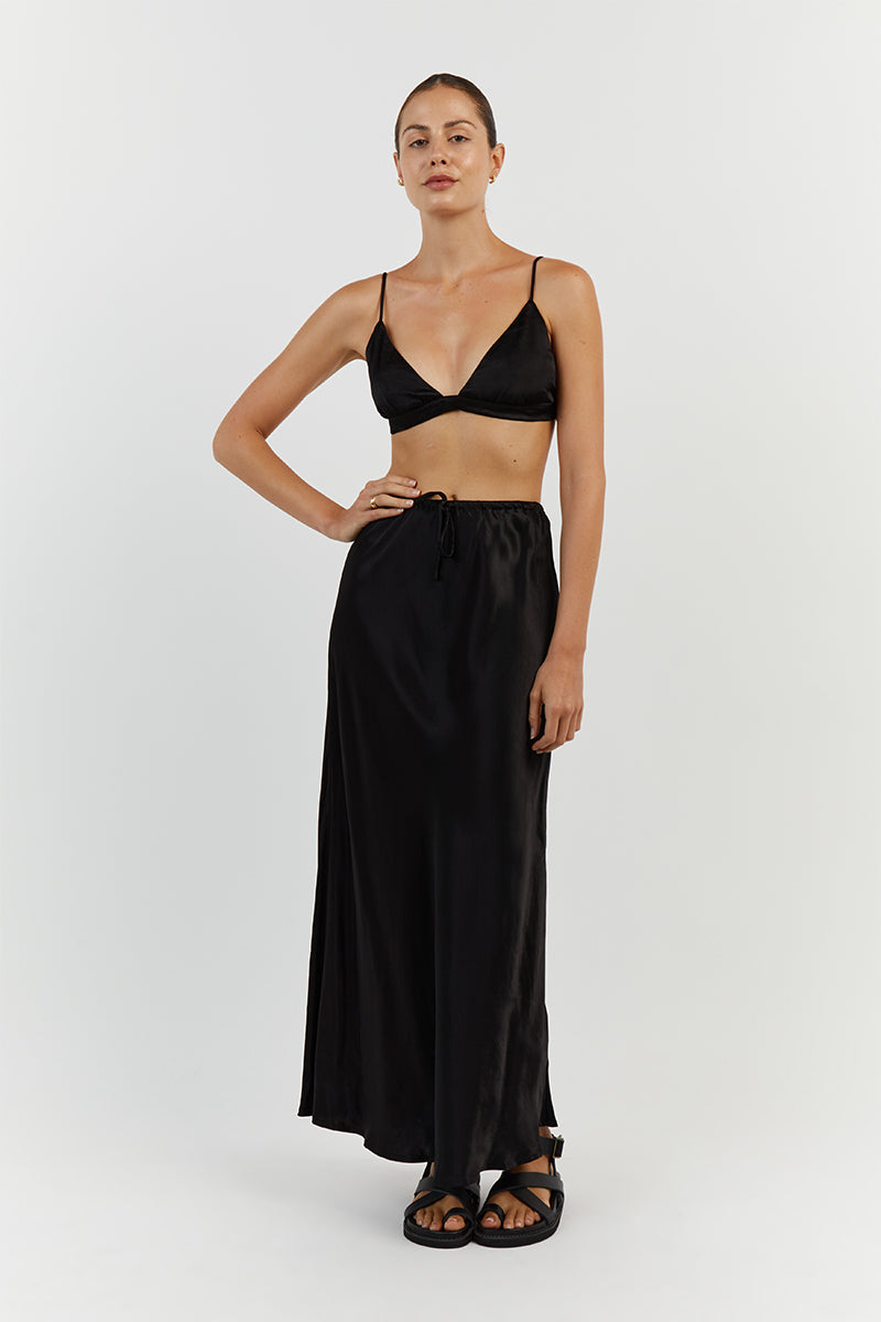 BOBBY BLACK SATIN BRALETTE