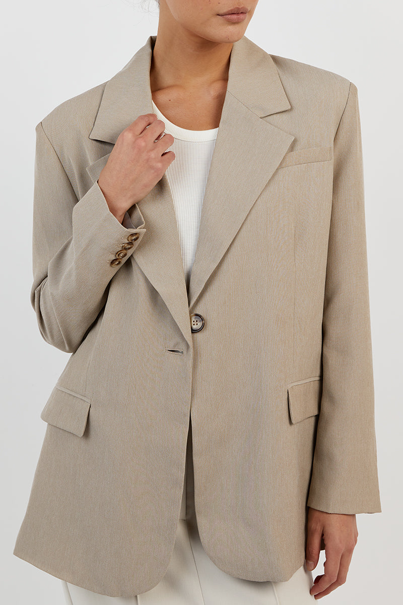 ZANDER OVERSIZED TAUPE BLAZER