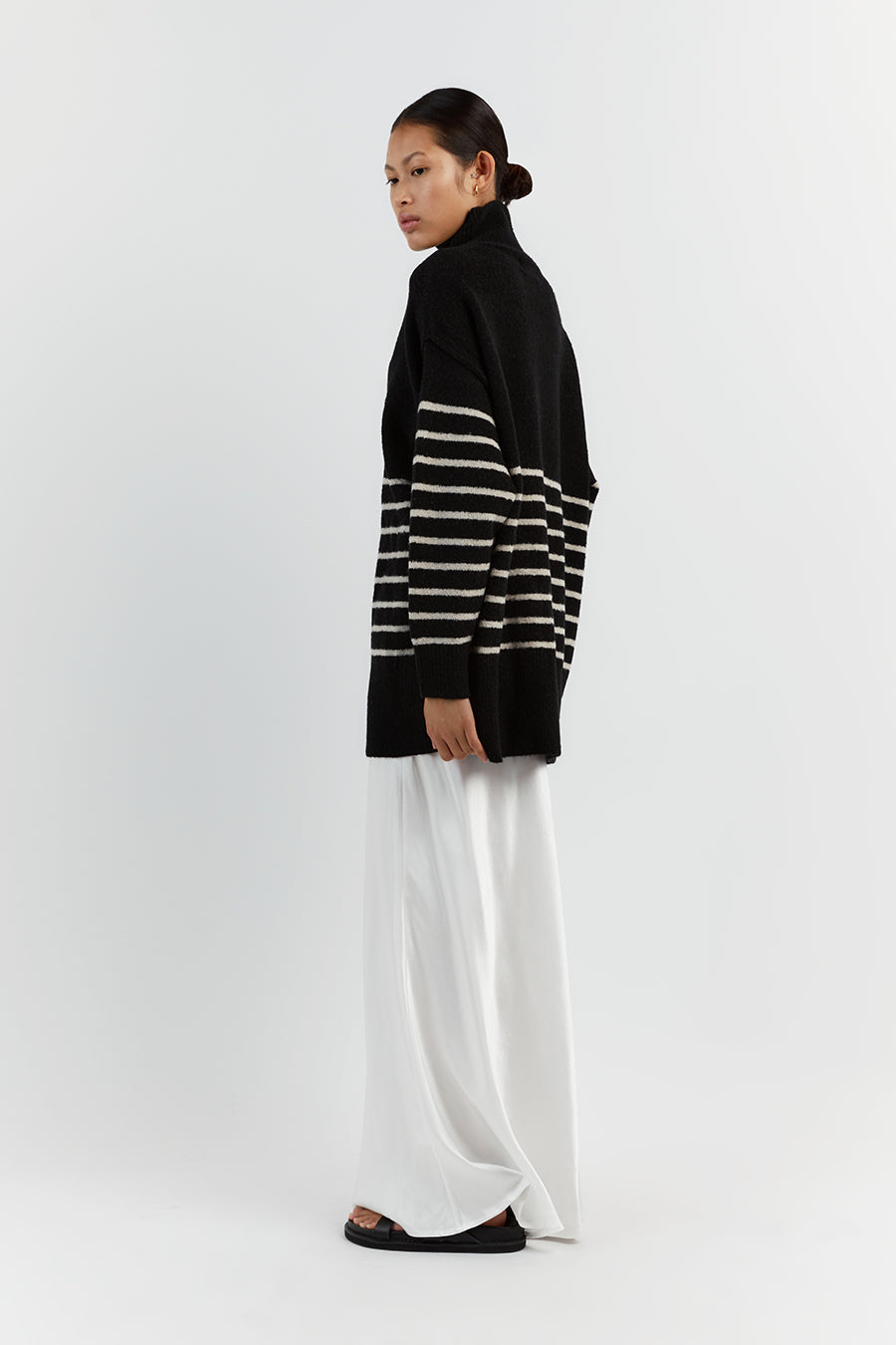 BROOKLYN BLACK/STONE STRIPE JUMPER