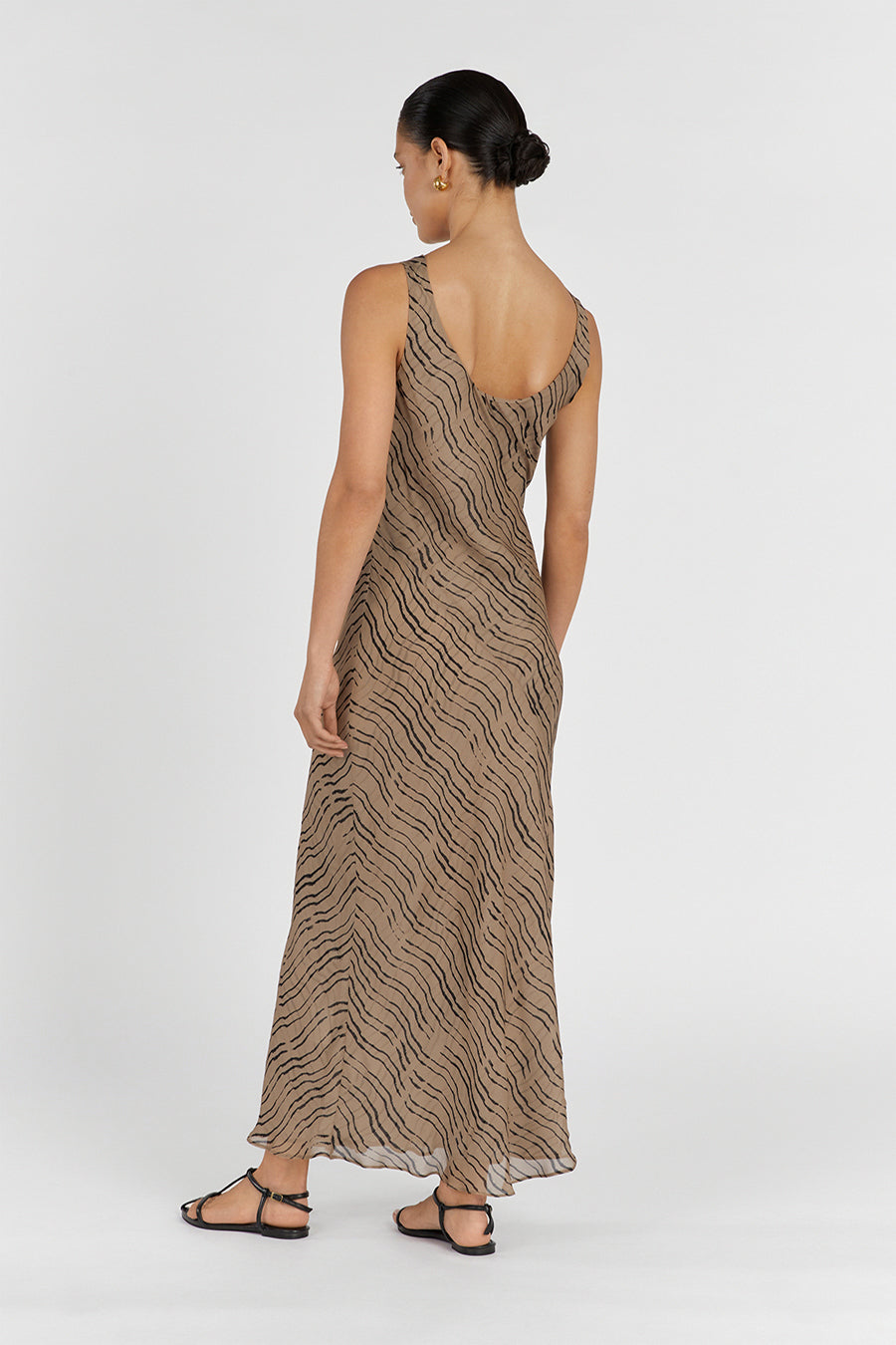 CLAIR CHOC COWL NECK MAXI DRESS