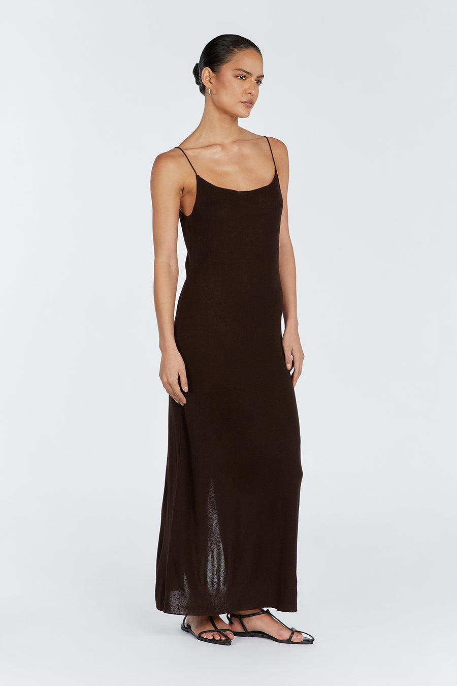 LINCOLN CHOC MIDI DRESS