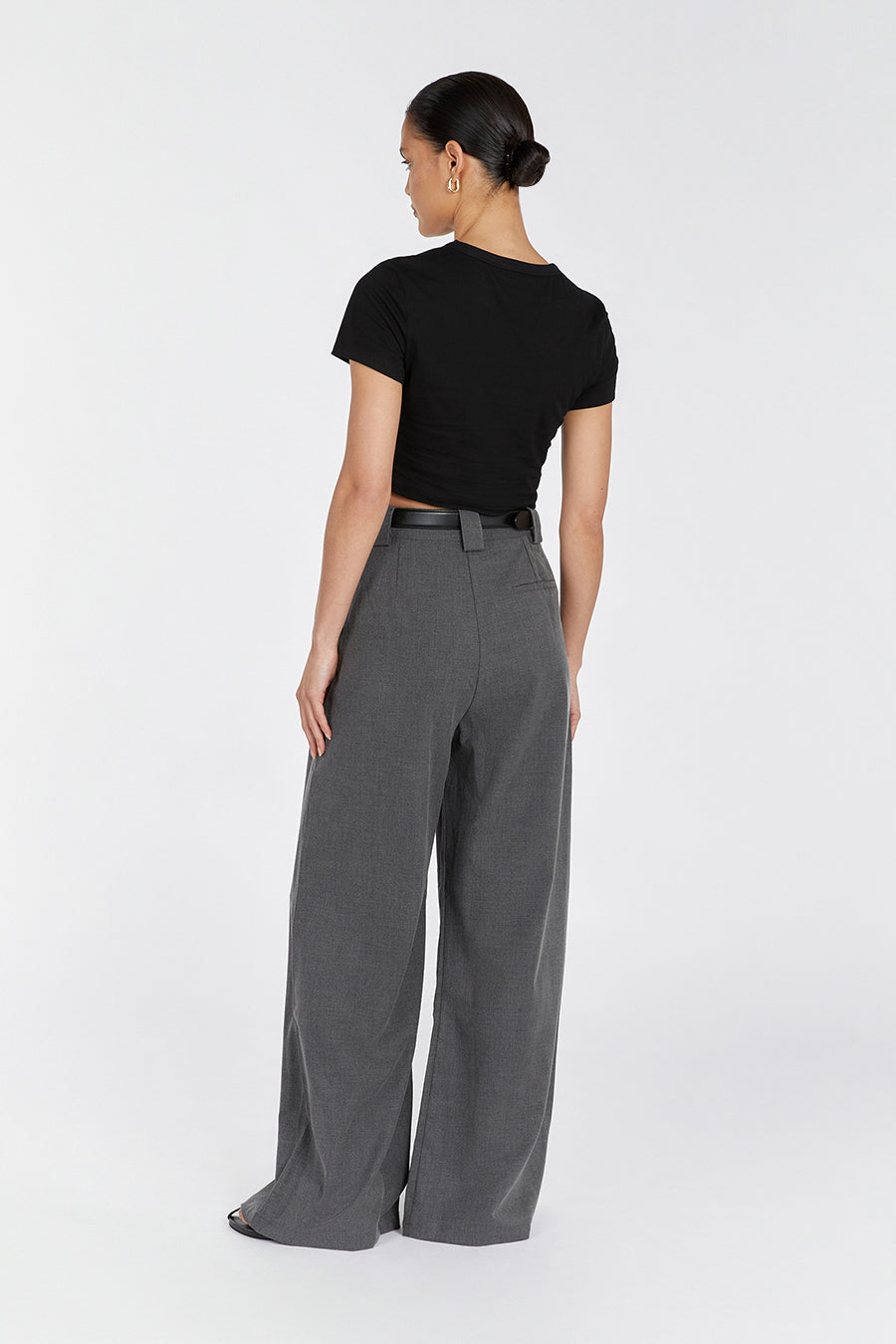 HARLEY CHARCOAL WOOL BLEND PANT