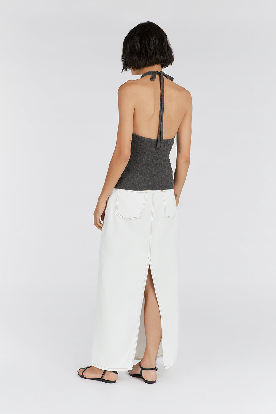 GOLDIE SLATE MARLE HALTER TOP