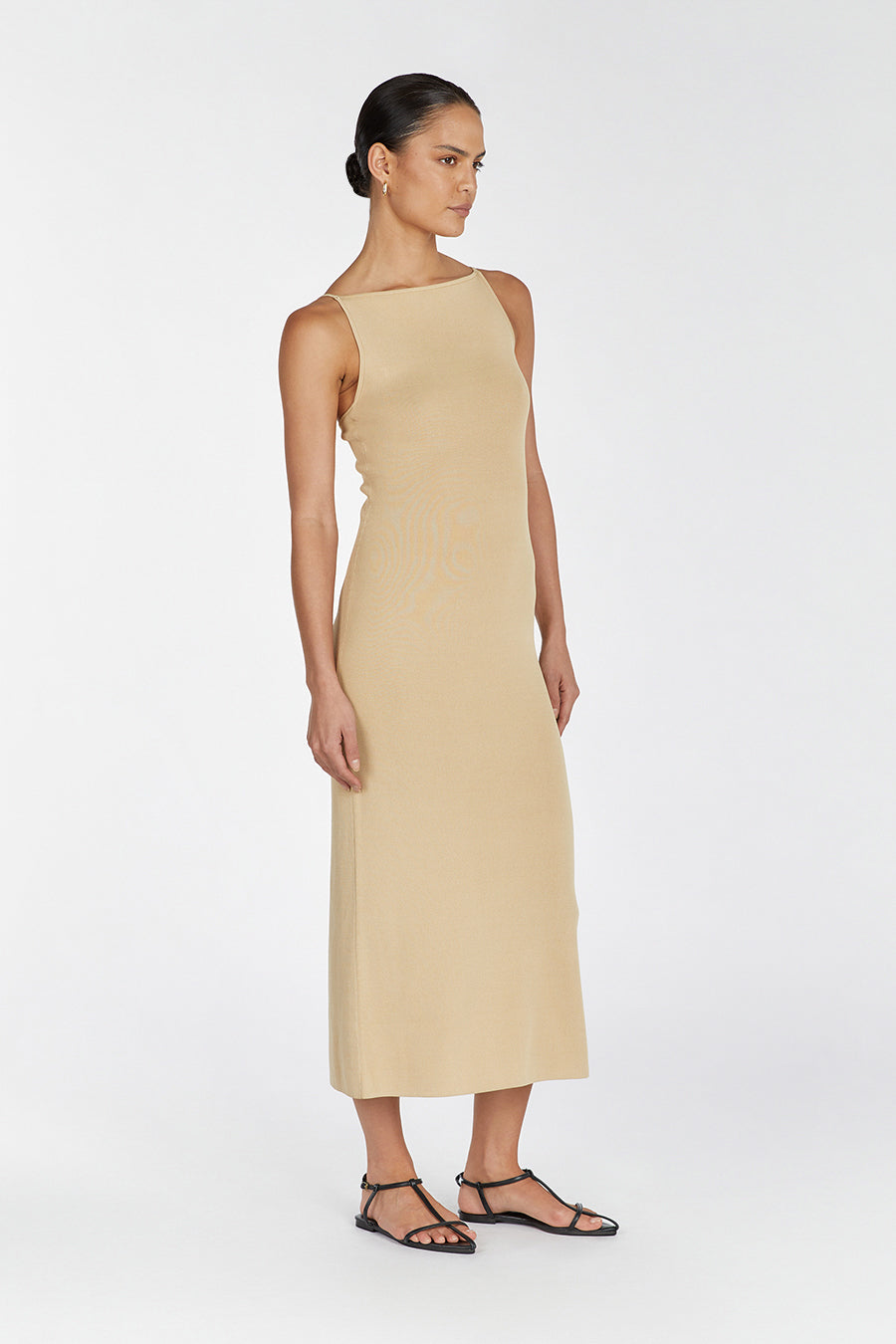 TAYLOR SAND KNIT MIDI DRESS
