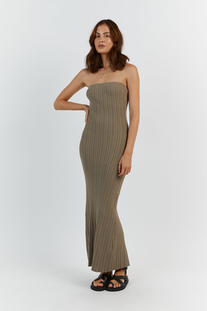 SIENNA MOSS BANDEU MIDI DRESS