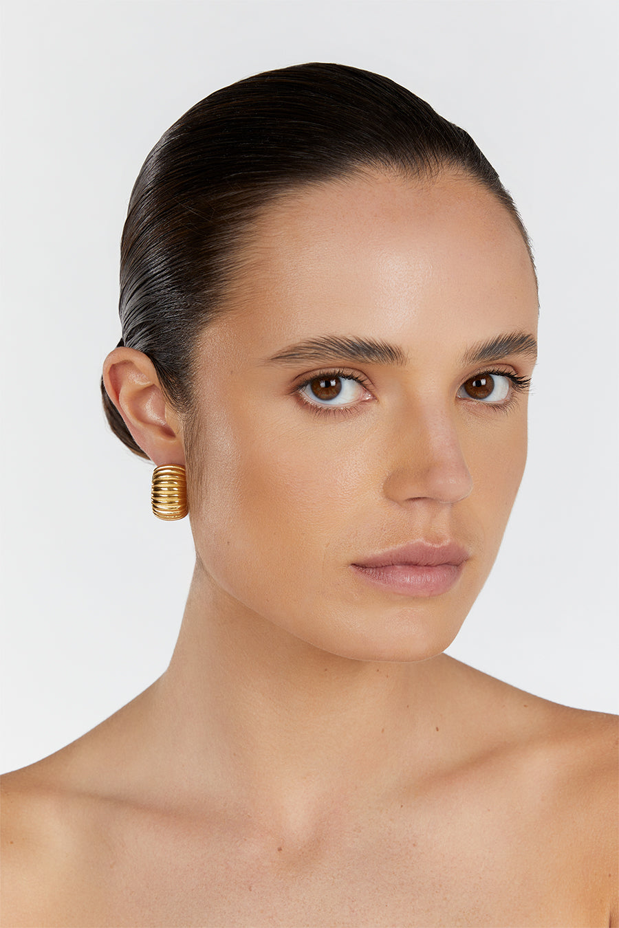 CENDRE FRANKIE GOLD HOOP EARRINGS