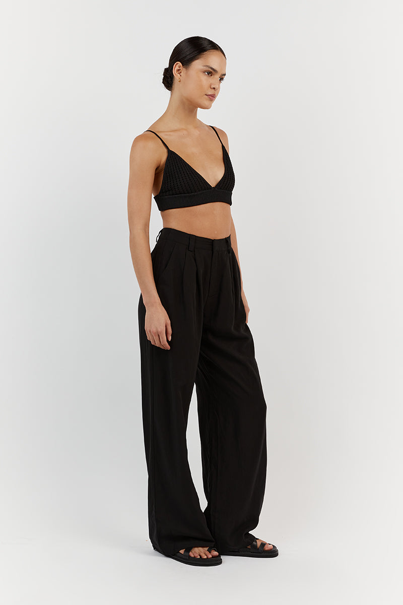 DENNY BLACK CROCHET BRALETTE